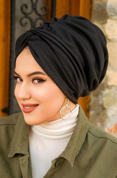 Siyah Burgu Model Dolgulu Bone / KÜÇÜK BOY