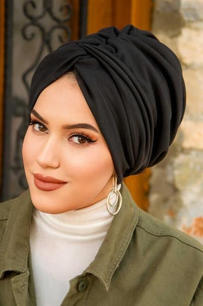 Siyah Burgu Model Dolgulu Bone / KÜÇÜK BOY