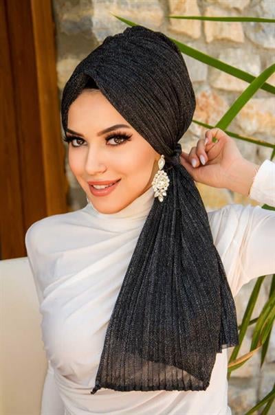 Siyah Gümüş Piliseli Dolama Bone