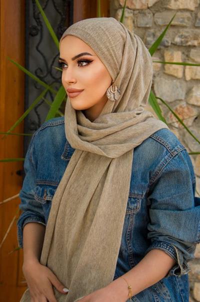 Vizon Melanj Kelebek Bone Şal