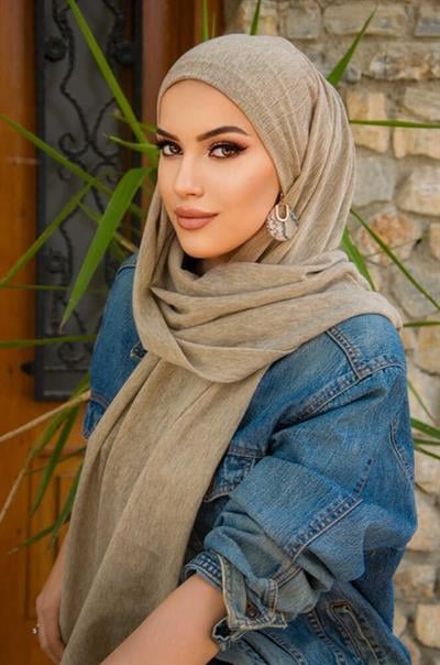 Vizon Melanj Kelebek Bone Şal