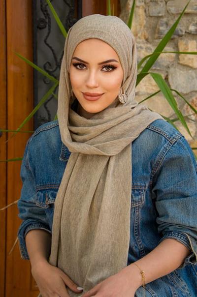 Vizon Melanj Kelebek Bone Şal