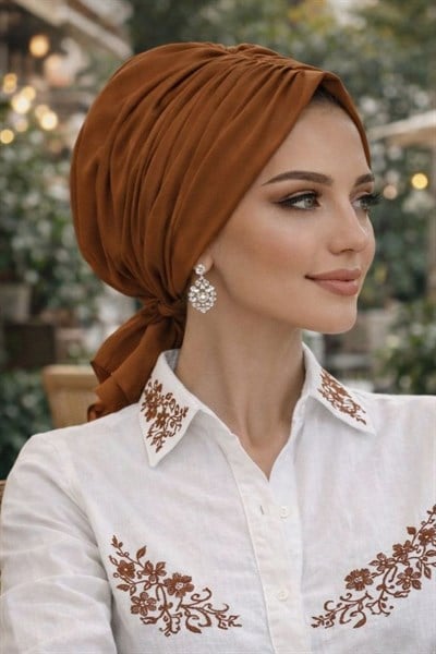 Açık Kahve Tokalı Bone