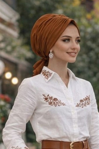 Açık Kahve Tokalı Bone