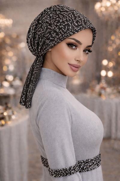 Antrasit Payet Eşarp Bone1