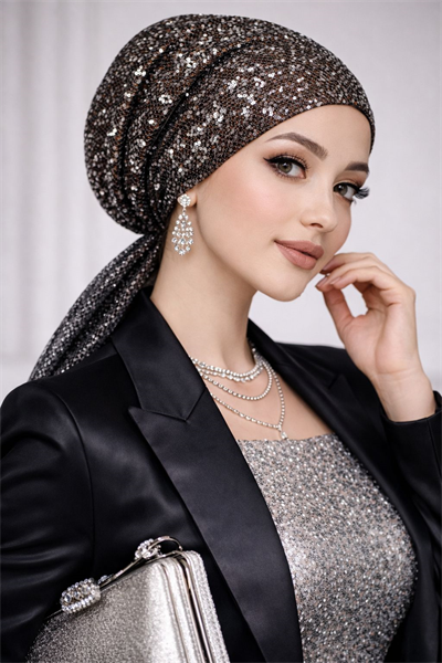 Antrasit Payet Eşarp Bone1