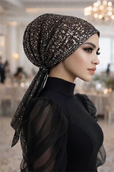 Antrasit Payet Eşarp Bone1