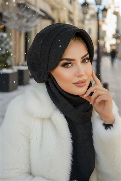 Antrasit  Tesettür Şapka