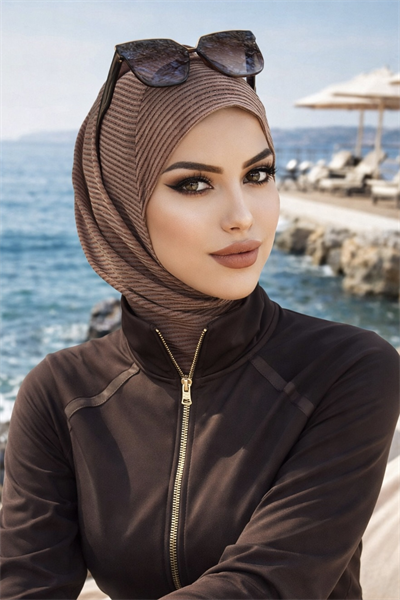 Bakır Çizgili Yüzücü Bonesi - Sporcu Bonesi