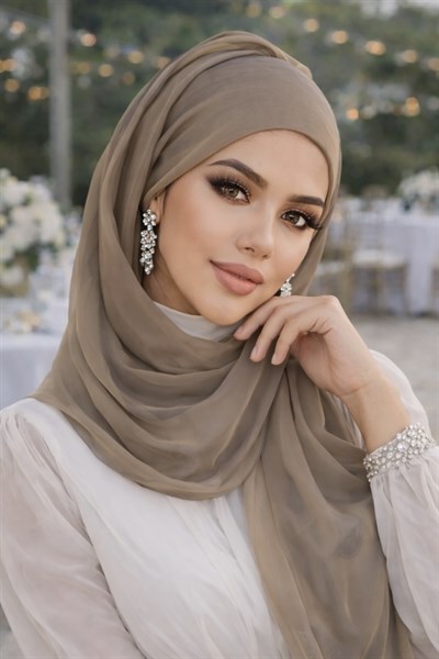 Balköpüğü Janjan Şifon Abiye Şal