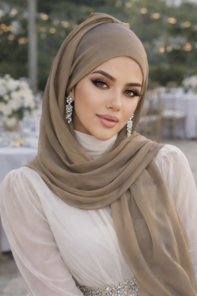 Balköpüğü Janjan Şifon Abiye Şal