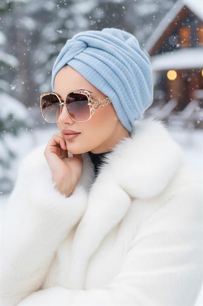 Bebe Mavi Kışlık Hazır Burgu Bone