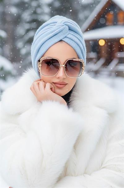 Bebe Mavi Kışlık Hazır Burgu Bone