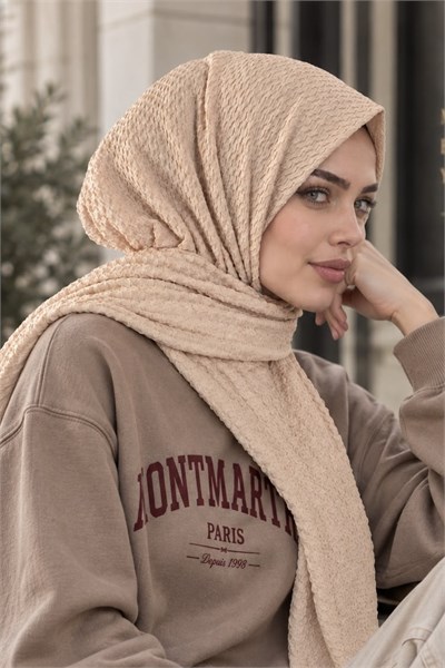 Bej Çıtçıtlı Şal