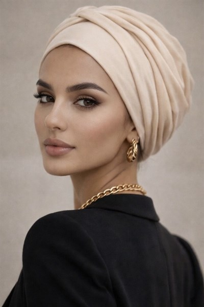 Bej Hazır Burgu Detaylı Bone