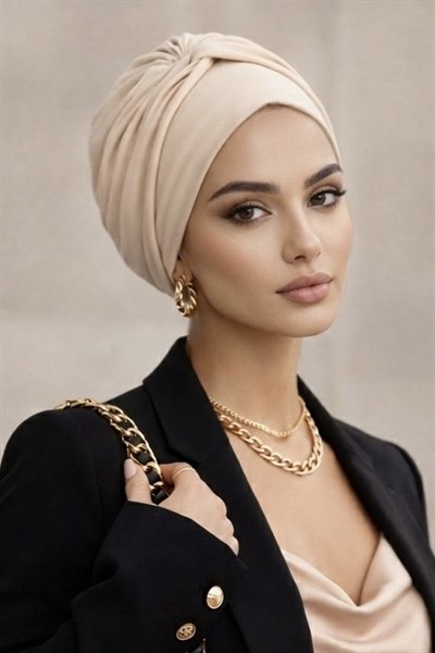 Bej Hazır Burgu Detaylı Bone