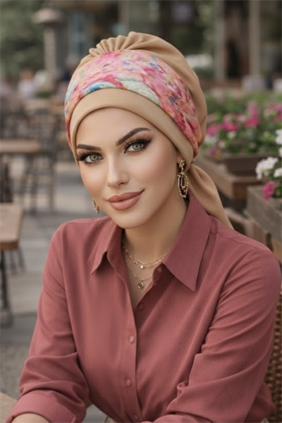 Bej Rengi Batik Desen Bantlı Bone