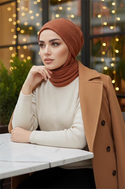 Taba Kışlık Kelebek Bone Şal