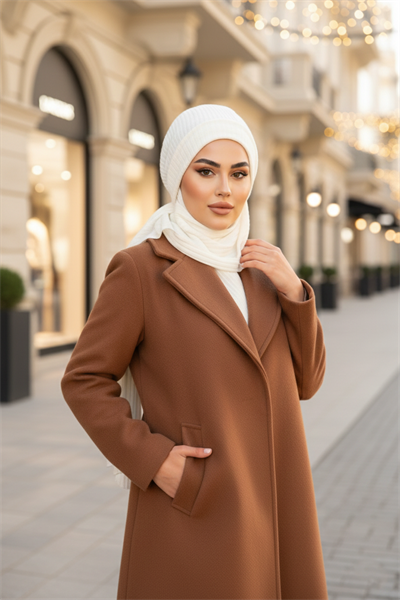 Beyaz Fitilli Tesettür Bere