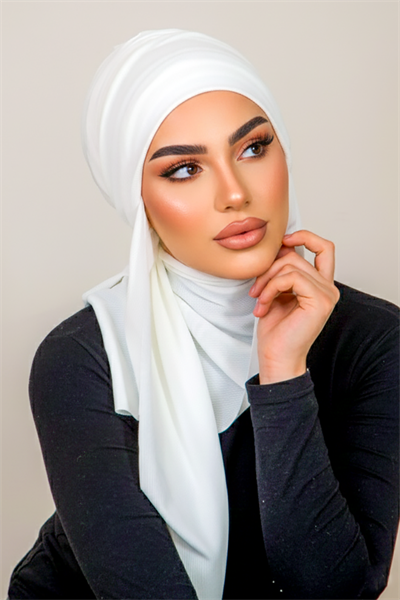 Beyaz Kelebek Bone Şal