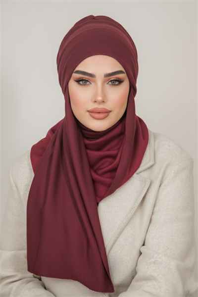 Bordo Kelebek Bone Şal