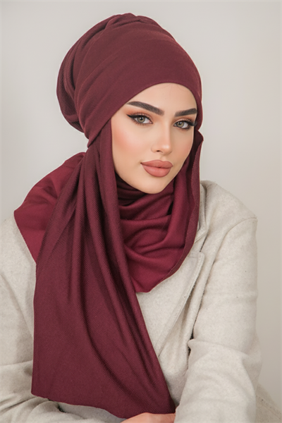 Bordo Kelebek Bone Şal