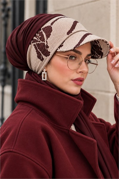 Bordo Taş Kepli Bant Bone