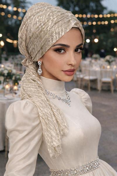 Dore Yakma Tül Tokalı Bone