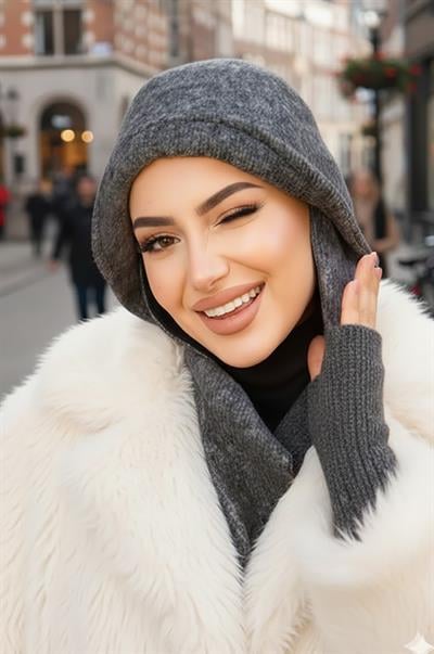 Füme Atkılı Vintage Şapka