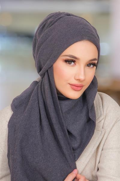 Füme Triko Kelebek Bone Şal