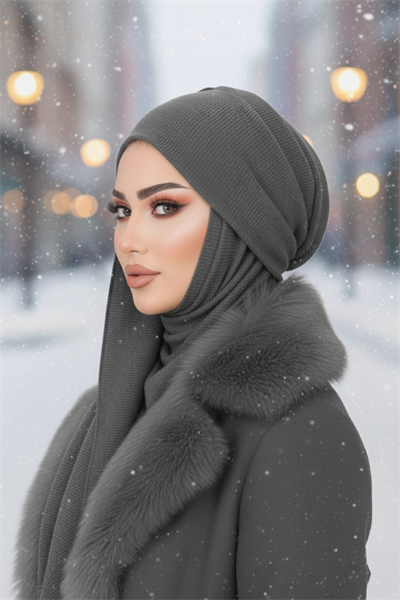 Füme Triko Kelebek Bone Şal