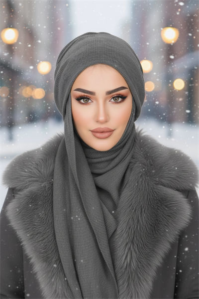 Füme Triko Kelebek Bone Şal