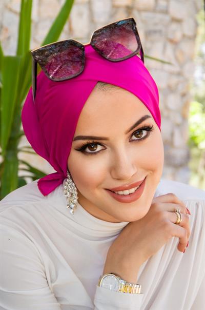 Fuşya Çapraz Bone / Deniz - Havuz Bonesi