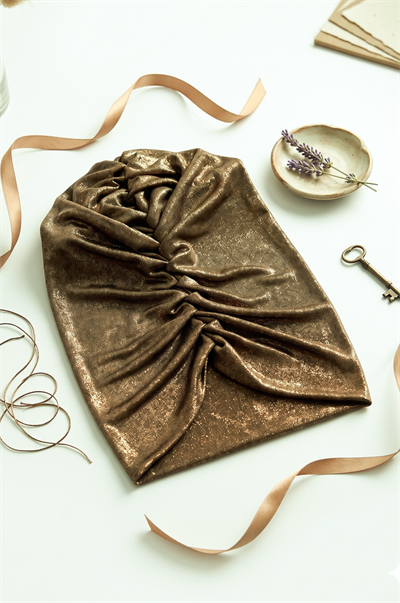 Gold Bakır Yaldızlı Drapeli Salaş Bone