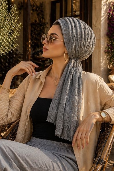 Gri Dantel Tokalı Bone