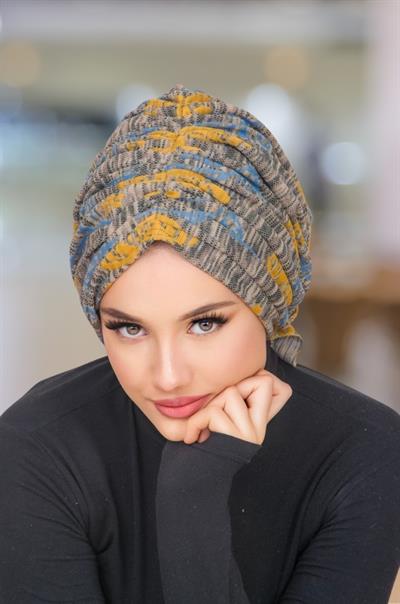 Gri Hardal Desenli Tokalı Bone