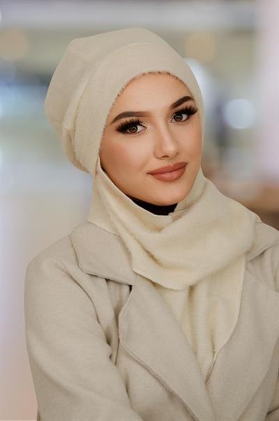 Krem Yumoş Tesettür Bere