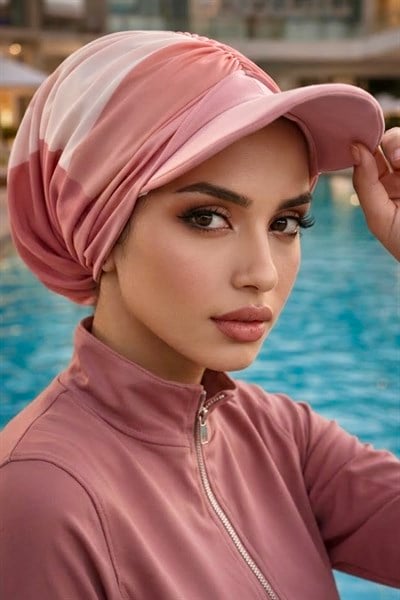 Gülkurusu Desen Havuz - Deniz Şapkası / Mayo Üstüne Kullanılabilir