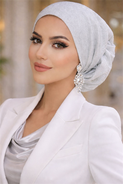 Gümüş Çağla Hazır Türban