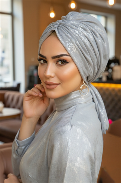 Gümüş Varaklı Tokalı Bone