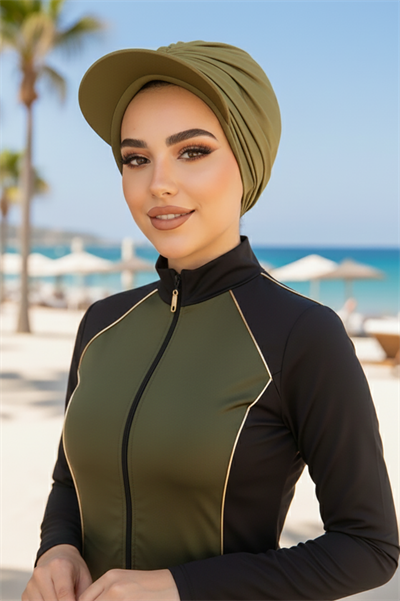 Haki Havuz - Deniz Şapkası / Mayo Üstüne Kullanılabilir