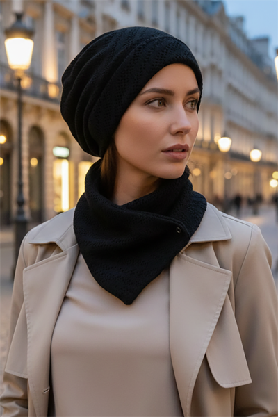 Siyah Triko Bere Ve Etol Takım