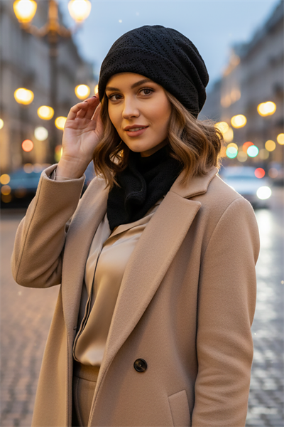 Siyah Triko Bere Ve Etol Takım