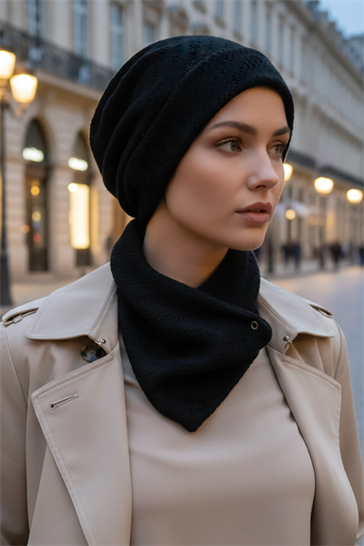 Siyah Triko Bere Ve Etol Takım