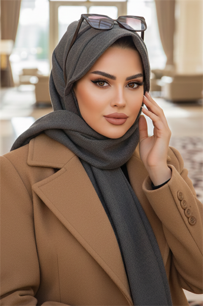 Haki Kaşe Tesettür Şapka