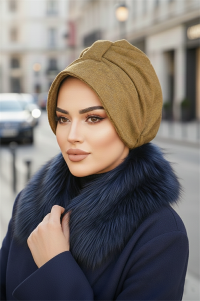 Hardal Melanj Kaşe Şapka Bone