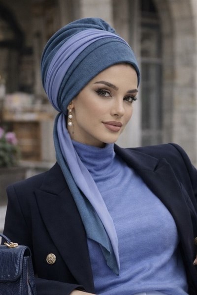 İndigo Hazır Fularlı Bone