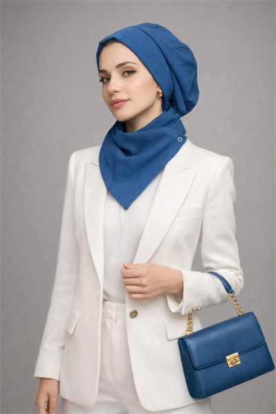 İndigo Tafta Kumaş Bere Bone ve Etol Takım