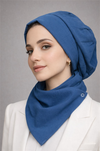 İndigo Tafta Kumaş Bere Bone ve Etol Takım