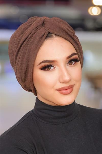 Karamel Kahve Burgu Hazır Bone